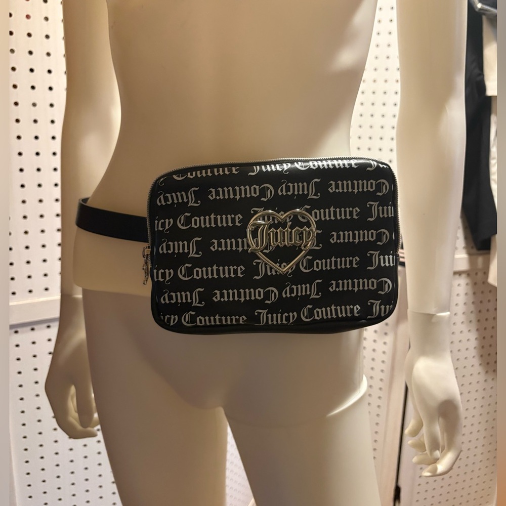 Juicy Couture Black and White Logo Crossbody Bag (Fanny-Pack) - Picture 6 of 6